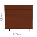 Ver imagem 3 de Cabeceira Argentina Cama Box Casal 160 Cm Suede Terra Cota
