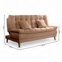 Ver imagem 5 de Sofá Cama 3 Lugares Casal Confortável 1,85 Larg Duda Matrix