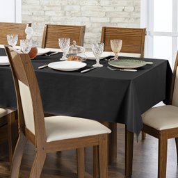 Toalha de Mesa 8 Lugares Térmica Impermeável 1,40 M X 2,50 M Preto - 3