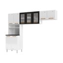 Ver imagem 1 de Cozinha Compacta Aço 3 Peças com Armário para Forno-micro-ondas Multimóveis Cr20367 Branco-preto