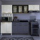 Ver imagem 6 de Cozinha Compacta Aço 3 Peças com Armário para Forno-micro-ondas Multimóveis Cr20367 Branco-preto