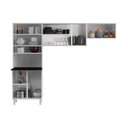 Ver imagem 3 de Cozinha Compacta Aço 3 Peças com Armário para Forno-micro-ondas Multimóveis Cr20367 Branco-preto