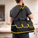 Ver mais imagens de Bolsa de Transporte para Ferramentas 20 Polegadas Lona Oxford 14 Bolsos Grande Reforçada Profissiona