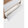 Gabinete para Banheiro com Cuba e Espelheira Organica 80cm Mdf Freijo com Branco Dubai - On Móveis - 10