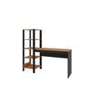Ver imagem 2 de Escrivaninha Mesa de Estudo Office 120 Cm com Prateleira Artemis Canela