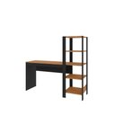 Ver imagem 3 de Escrivaninha Mesa de Estudo Office 120 Cm com Prateleira Artemis Canela