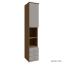 Ver imagem 1 de Modulado Lateral 01 Porta com 245cm de Altura 03 Gaveta Setiba - Jequitibá/fendi