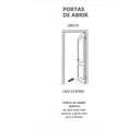 Ver imagem 3 de Porta de Alumínio Frisada Com Visor Lado Direito 210x90cm Branco Esquadrias Castro