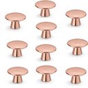 Ver imagem 1 de Kit 10 Puxadores de Armário Rose Gold Ponto 4x2,7cm Metálico Cog Bigfer Móveis