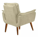 Ver imagem 5 de Kit 2 Poltronas Decorativas Opala com Puff Redondo Bege - Visa Decor