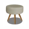 Kit 2 Poltronas Decorativas Opala com Puff Redondo Bege - Visa Decor - 2