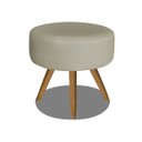 Ver imagem 2 de Kit 2 Poltronas Decorativas Opala com Puff Redondo Bege - Visa Decor