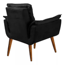 Ver imagem 5 de Kit 2 Poltronas Decorativas Opala com Puff Redondo Preto - Visa Decor