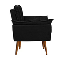 Ver imagem 6 de Kit 2 Poltronas Decorativas Opala com Puff Redondo Preto - Visa Decor
