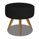 Ver imagem 4 de Kit 2 Poltronas Decorativas Opala com Puff Redondo Preto - Visa Decor