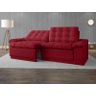 Sofá Confort 1,80m Assento Retrátil e Reclinável Velosuede Vermelho - NETSOFAS - 2