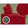 Sofá Confort 1,80m Assento Retrátil e Reclinável Velosuede Vermelho - NETSOFAS - 7