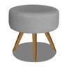 Kit 2 Poltronas Decorativas Opala com Puff Redondo Cinza - Visa Decor - 4
