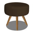 Ver imagem 4 de Kit 2 Poltronas Decorativas Opala com Puff Redondo Marrom - Visa Decor