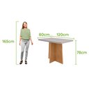 Ver imagem 4 de Conjunto Sala de Jantar Mesa Celebrare 120 Tampo Vidro Maxi Off com 4 Cadeiras Bonna - Lopas Amendoa