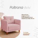 Ver imagem 4 de Kit 2 Poltronas Decorativas Aviv para Sala Escritório Recepção Luxo Tecido Bouclé Rosê