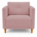 Ver mais imagens de Kit 2 Poltronas Decorativas Aviv para Sala Escritório Recepção Luxo Tecido Bouclé Rosê
