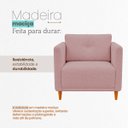 Ver imagem 5 de Kit 2 Poltronas Decorativas Aviv para Sala Escritório Recepção Luxo Tecido Bouclé Rosê