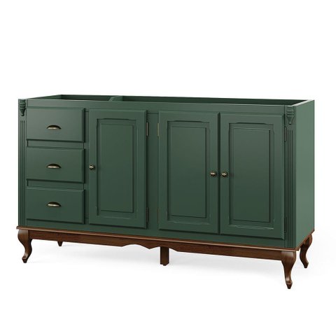 Balcão de Pia para Cozinha Hannover - M560703 Largura 160cm Cor Laca - Verde Musgo