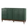 Balcão de Pia para Cozinha Hannover - M560703 Largura 160cm Cor Laca - Verde Musgo - 1