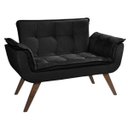 Ver imagem 2 de Poltrona Namoradeira Opala Plus Preto - Visa Decor