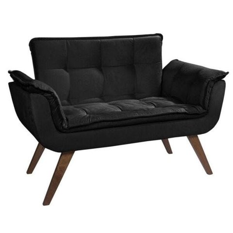 Poltrona Namoradeira Opala Plus Preto - Visa Decor