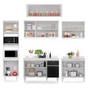 Ver imagem 6 de Cozinha Modulada 6 Módulos Composição 8 Branco/Preto - Lumil Móveis