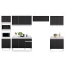 Ver imagem 7 de Cozinha Modulada 6 Módulos Composição 8 Branco/Preto - Lumil Móveis