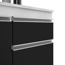 Ver imagem 4 de Cozinha Modulada 6 Módulos Composição 8 Branco/Preto - Lumil Móveis