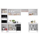 Ver imagem 3 de Cozinha Modulada 6 Módulos Composição 8 Branco/Preto - Lumil Móveis