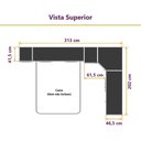 Ver imagem 4 de Guarda Roupa Dormitório Modulado Casal Queen 1,58 M Canto Paris Luciane M15:cinnamon