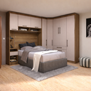 Ver imagem 1 de Guarda Roupa Dormitório Modulado Casal Queen 1,58 M Canto Paris Luciane M15:cinnamon