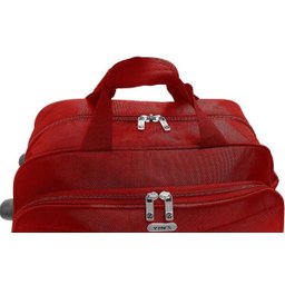 Sacola de Viagem com Rodas Fixas Pequena - Yin's - Vermelho escuro - 4