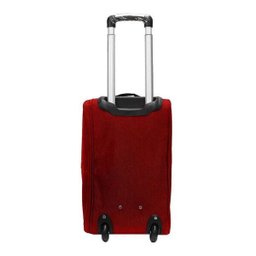 Sacola de Viagem com Rodas Fixas Pequena - Yin's - Vermelho escuro - 5