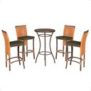 Ver imagem 1 de Mesa Bistro e 4 Banquetas Roma Marrom Corda Náutica 13 Trama Original