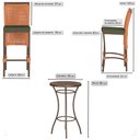 Ver imagem 2 de Mesa Bistro e 4 Banquetas Roma Marrom Corda Náutica 13 Trama Original