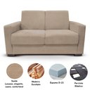 Ver imagem 4 de Sofá Estofado 2 Lugares Sala Estar Recepção Melissa Suede Bege