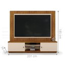 Ver imagem 3 de Painel Home Santos 2.0 para Sala Off White Canela