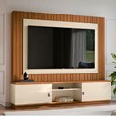 Ver imagem 1 de Painel Home Santos 2.0 para Sala Off White Canela