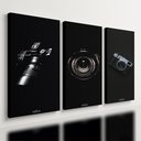 Ver imagem 1 de Kit 3 Quadro Decorativo Estúdio Fotografia Câmera Fotógrafo 28x20