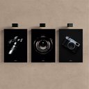 Ver imagem 2 de Kit 3 Quadro Decorativo Estúdio Fotografia Câmera Fotógrafo 28x20