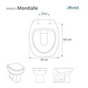 Ver imagem 3 de Assento Sanitário Polipropileno Mondialle Branco para Vaso Mondialle