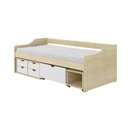 Ver imagem 3 de Cama Solteiro 5 Gavetas e Nicho Madeira Maciça Floro Inter Link