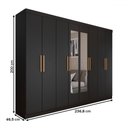 Ver imagem 4 de Guarda-roupa Casal Aurora Radiante 8 Portas 4 Gavetas com Espelho - Panorama Móveis