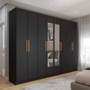Ver imagem 1 de Guarda-roupa Casal Aurora Radiante 8 Portas 4 Gavetas com Espelho - Panorama Móveis
